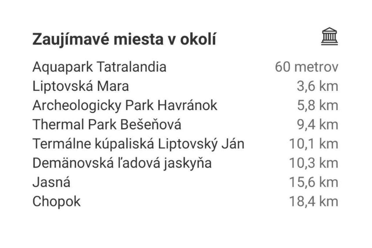 Chata 412 Tatralandia Liptovský Mikuláš Buitenkant foto